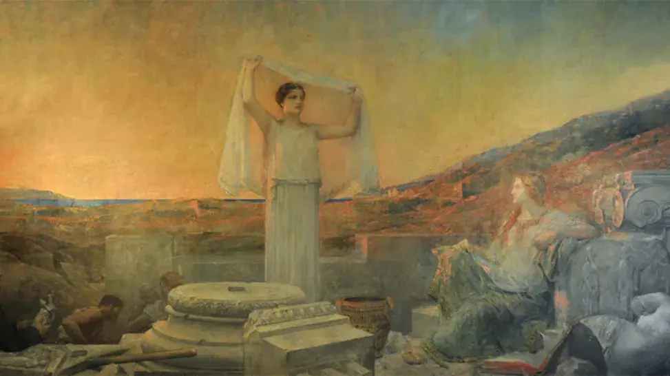 Léon François COMERRE (1850-1916), La Grèce antique se dévoile à l’Archéologie, 1898